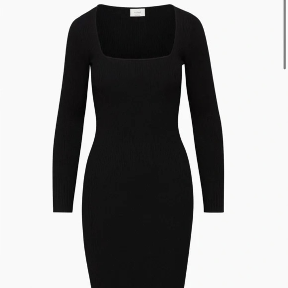 Aritzia Wilfred instinct Elegant Black Long Sleeve Dress